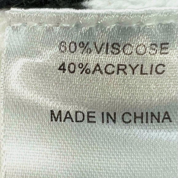 Leani Striped White and Black Women's Top Viscose Blend Womens size L - Picture 5 of 6